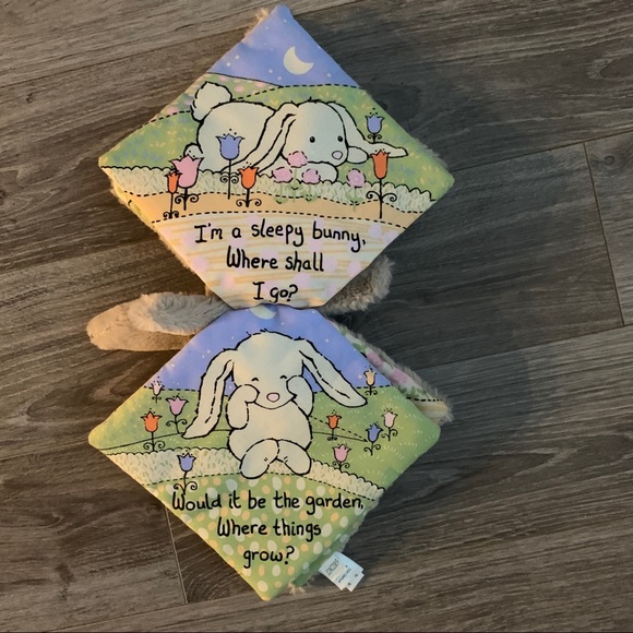 Jellycat “Sleepy Bunny" Plush Lovey Book - Picture 4 of 7